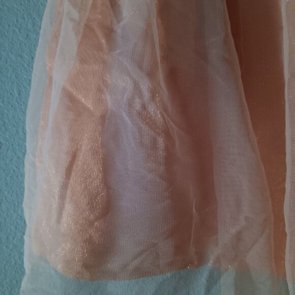 Peach Floral Tulle Dress - Picture 5 of 10